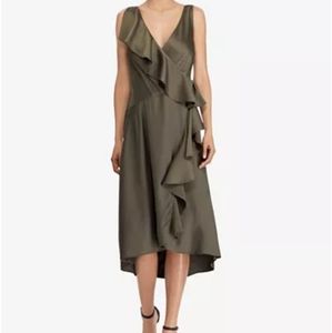 Olive green Lauren by Ralph Lauren dress.